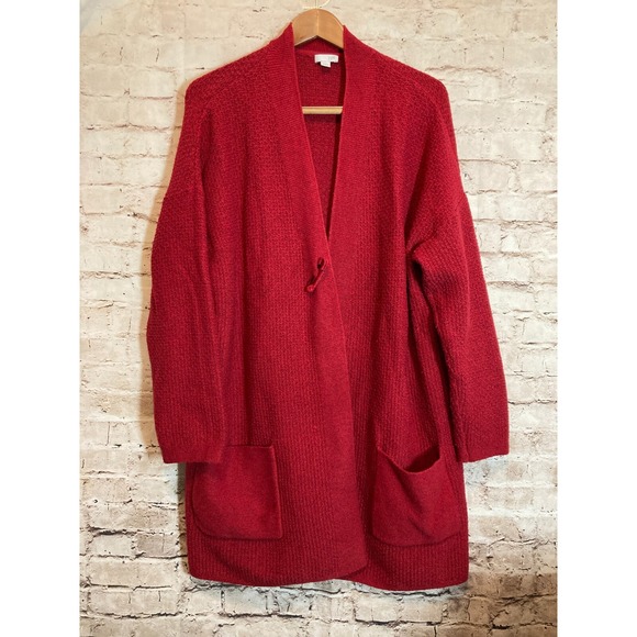 J. Jill Sweaters - J. Jill Sweater Womens XL Long Length Open Front Cardigan Lagenlook Pockets